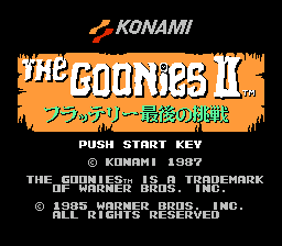 Goonies II, The - Fratelli Saigo no Chousen (Japan) (Sample)